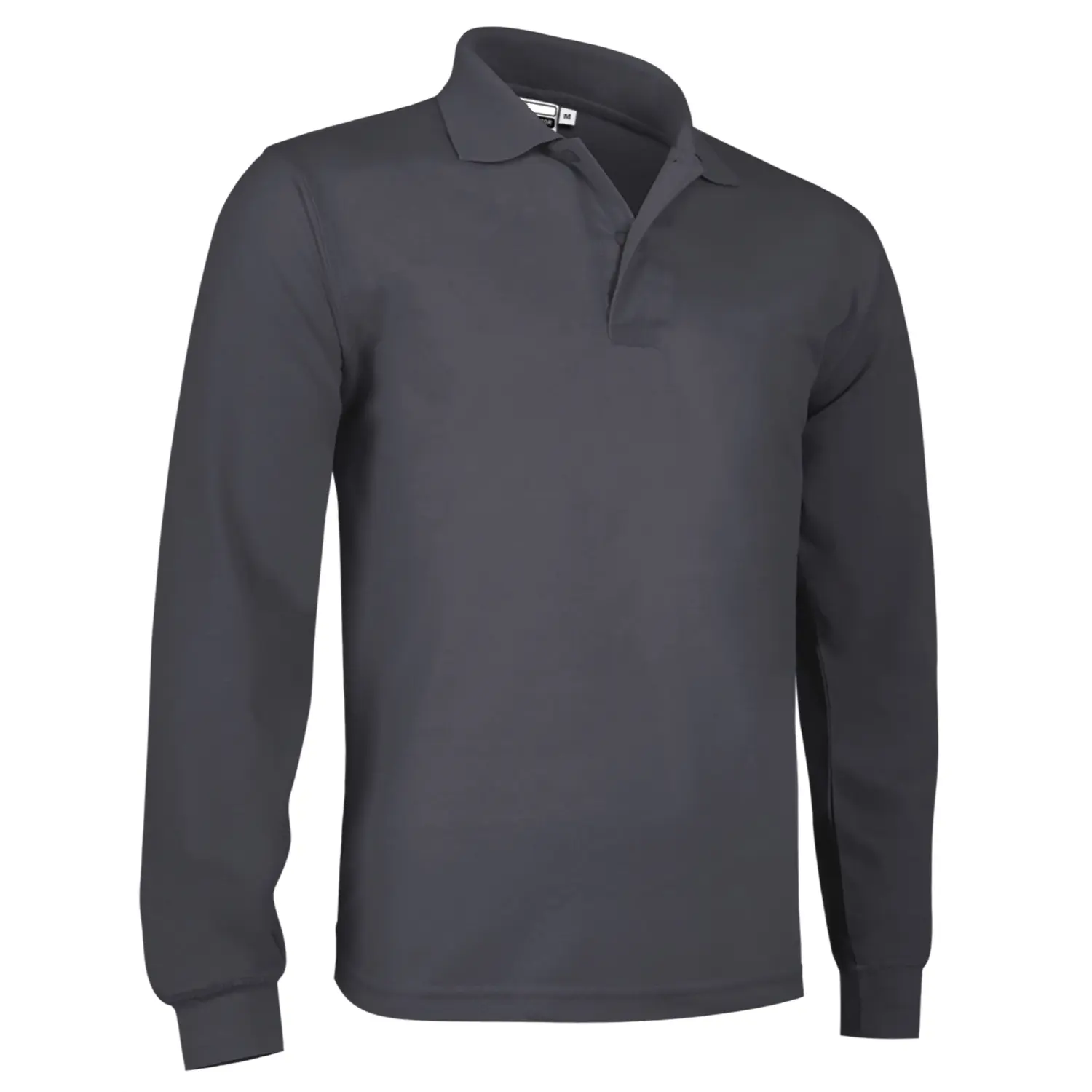 Tricou Polo PREDATOR Premium Unisex 100% Bumbac 220g, cu mânecă lunga, Gri inchis