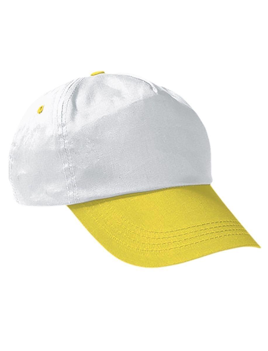 PROMOTION Sapca bumbac Adulti Alb-Galben lemon