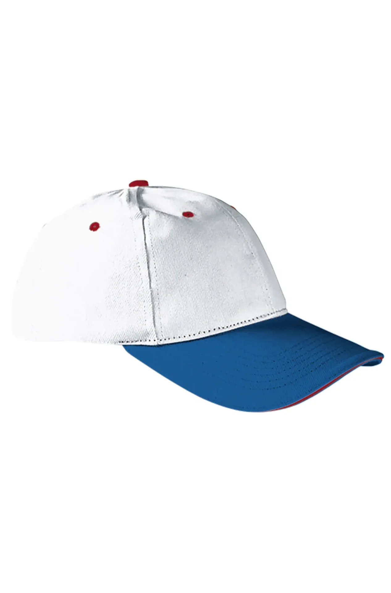 SANDWICH Șapcă tip baseball bumbac 270 Alb-Albastru royal
