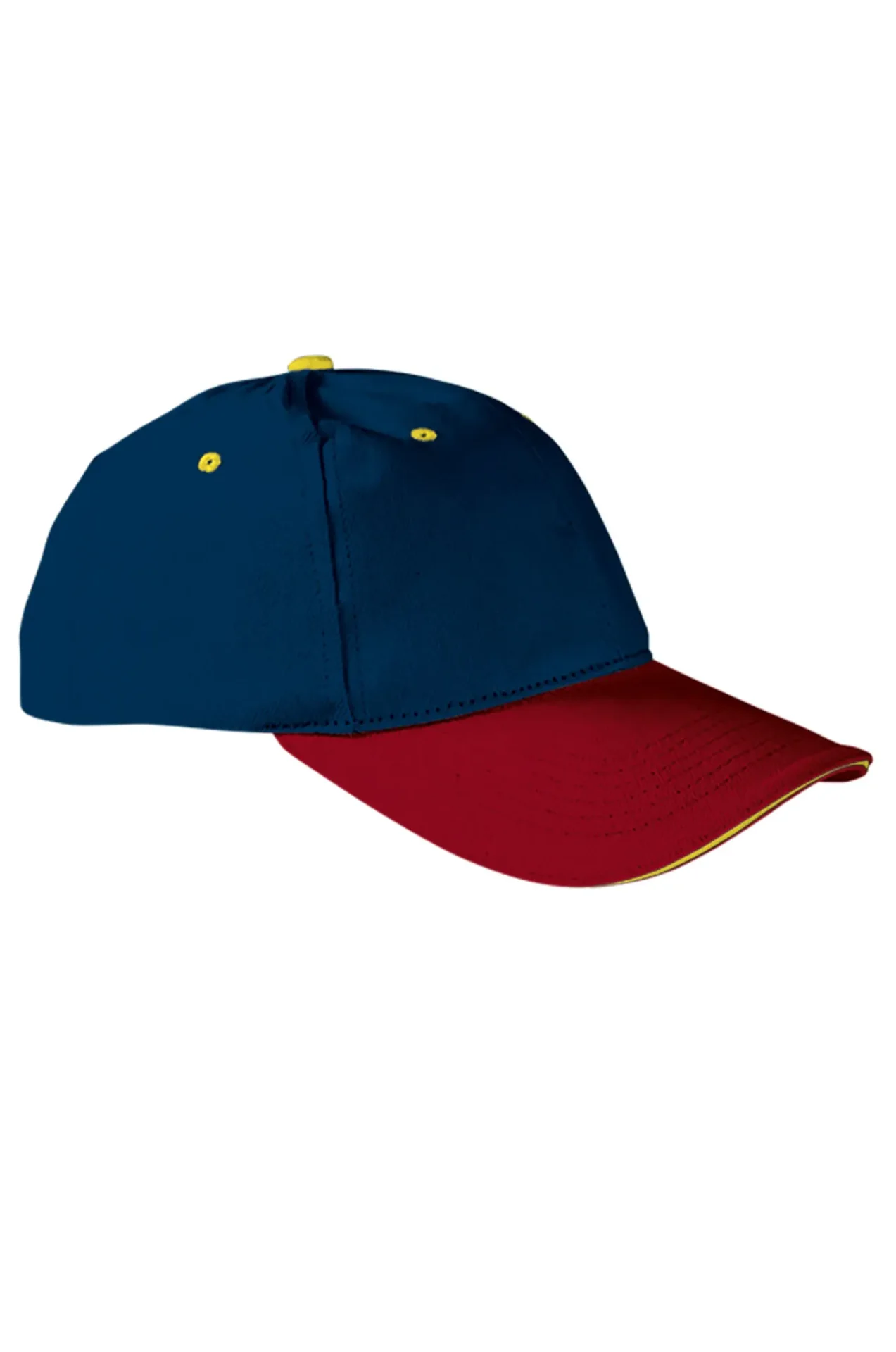 SANDWICH Șapcă tip baseball bumbac 270 Bleumarin orion-Roșu lotus