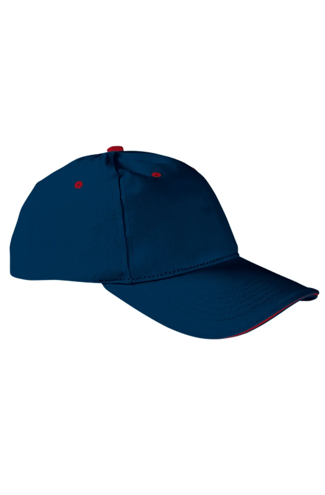 SANDWICH Șapcă tip baseball bumbac 270 Bleumarin orion-Rosu