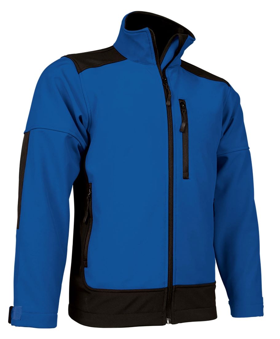 Jachetă Softshell Saponi Bicolor | Protecție Termică 350g Albastru royal-Negru