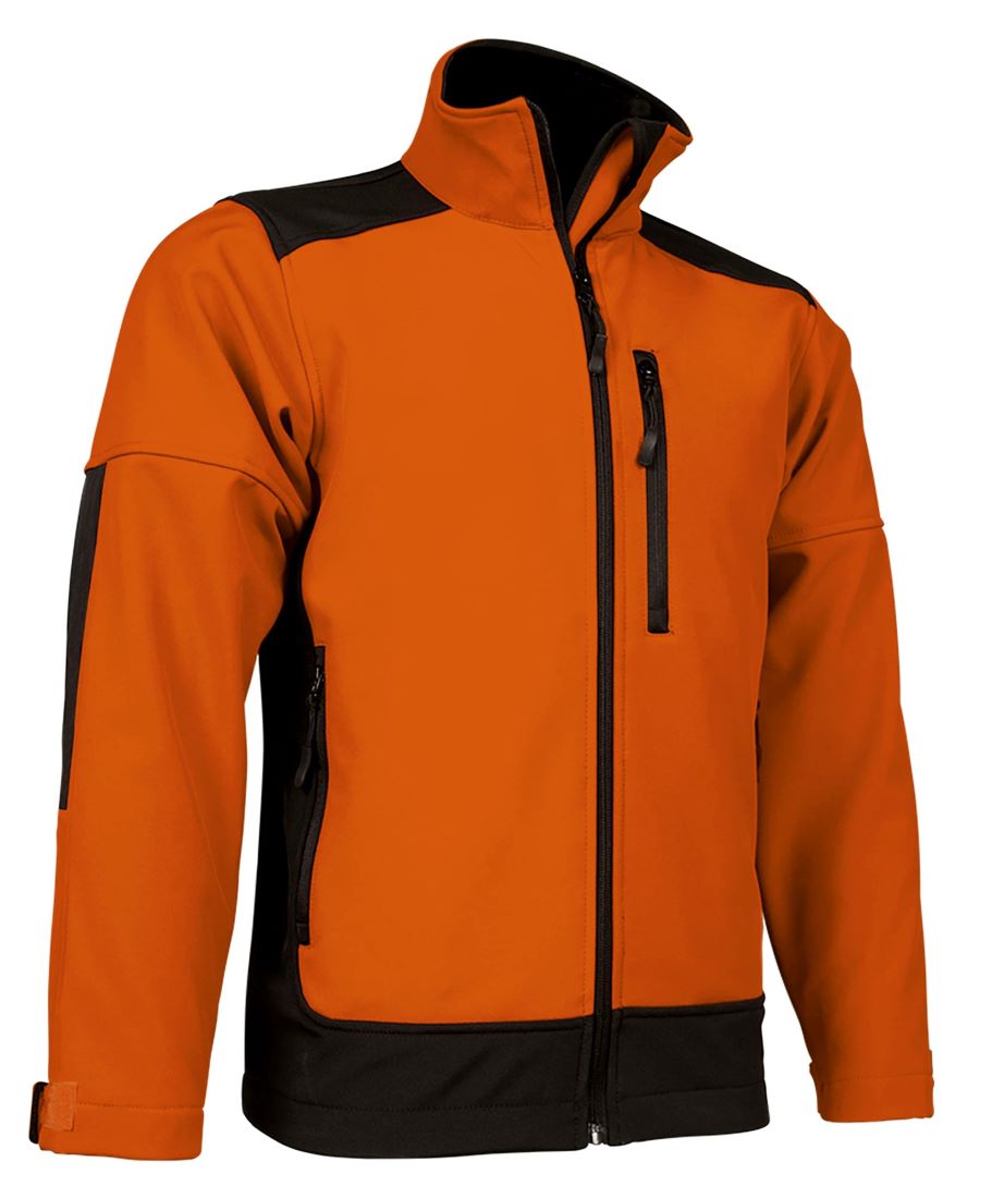 Jachetă Softshell Saponi Bicolor | Protecție Termică 350g Portocaliu party-Negru