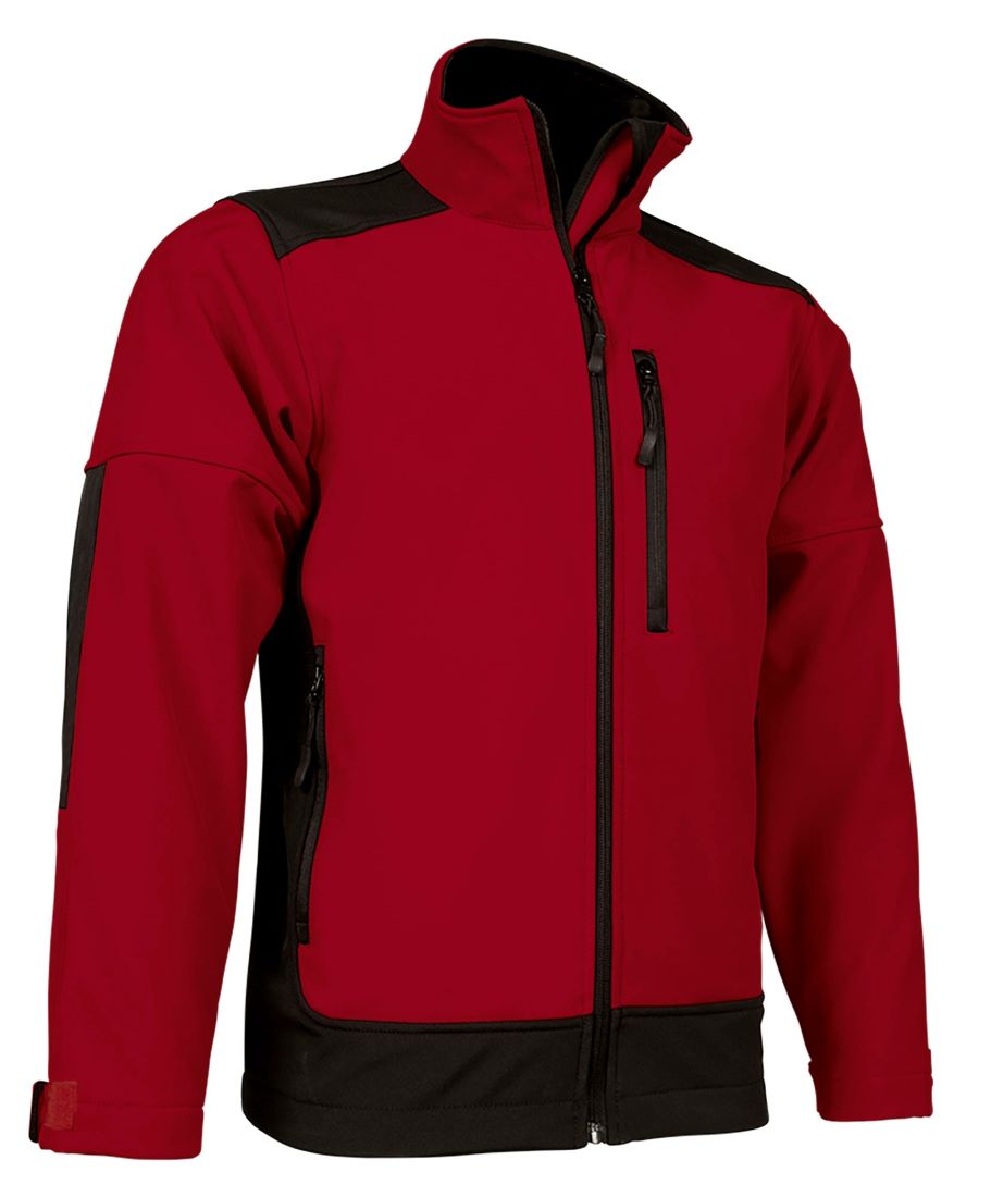 Jachetă Softshell Saponi Bicolor | Protecție Termică 350g Rosu lotus-Negru