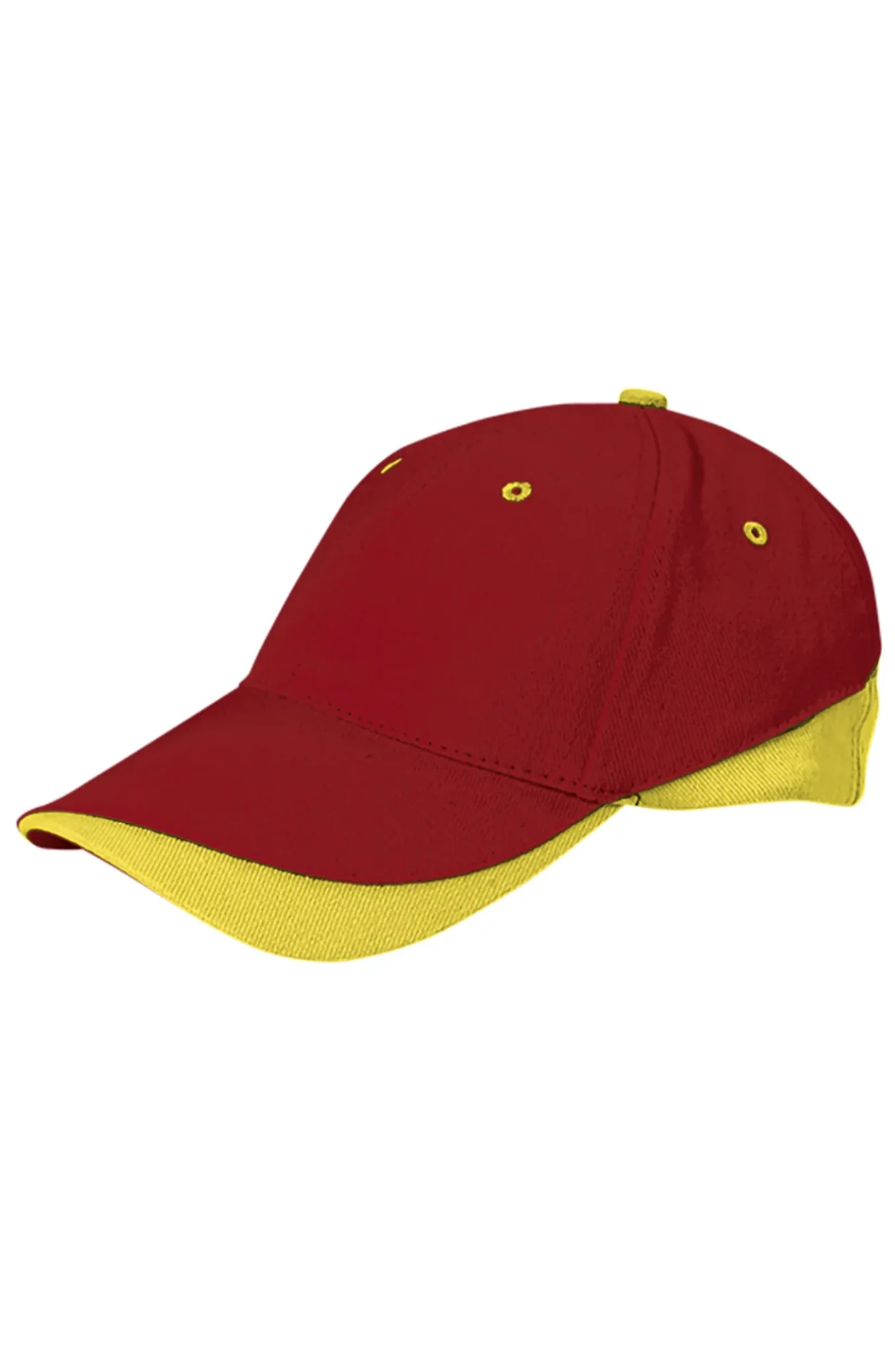 TUXTON Sapca bicolora bumbac 270 Rosu lotus-Galben lemon