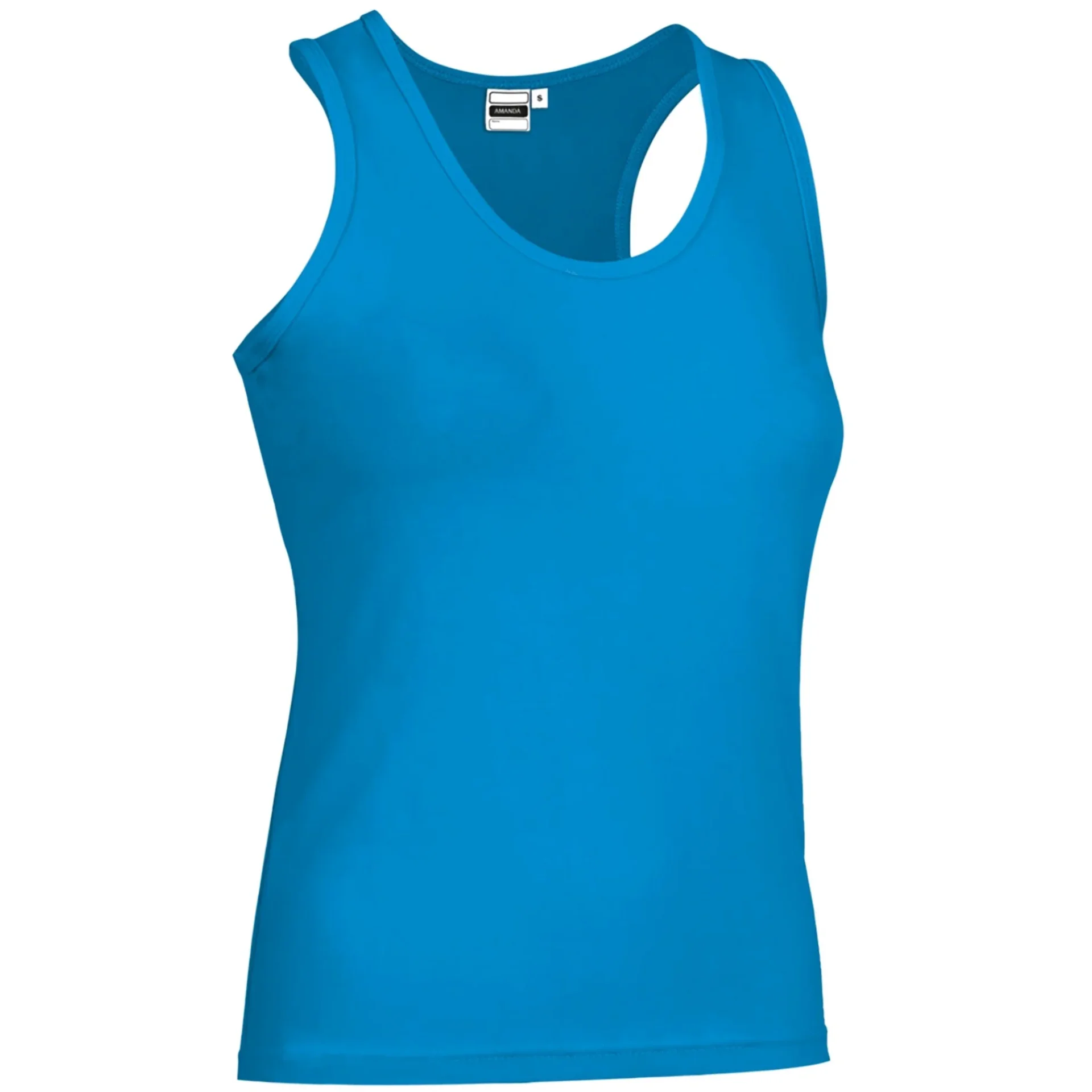 Maiou Damă AMANDA Bumbac 95%/ Elastan 5% 190g | Fit Cambrat Casual Albastru tropical