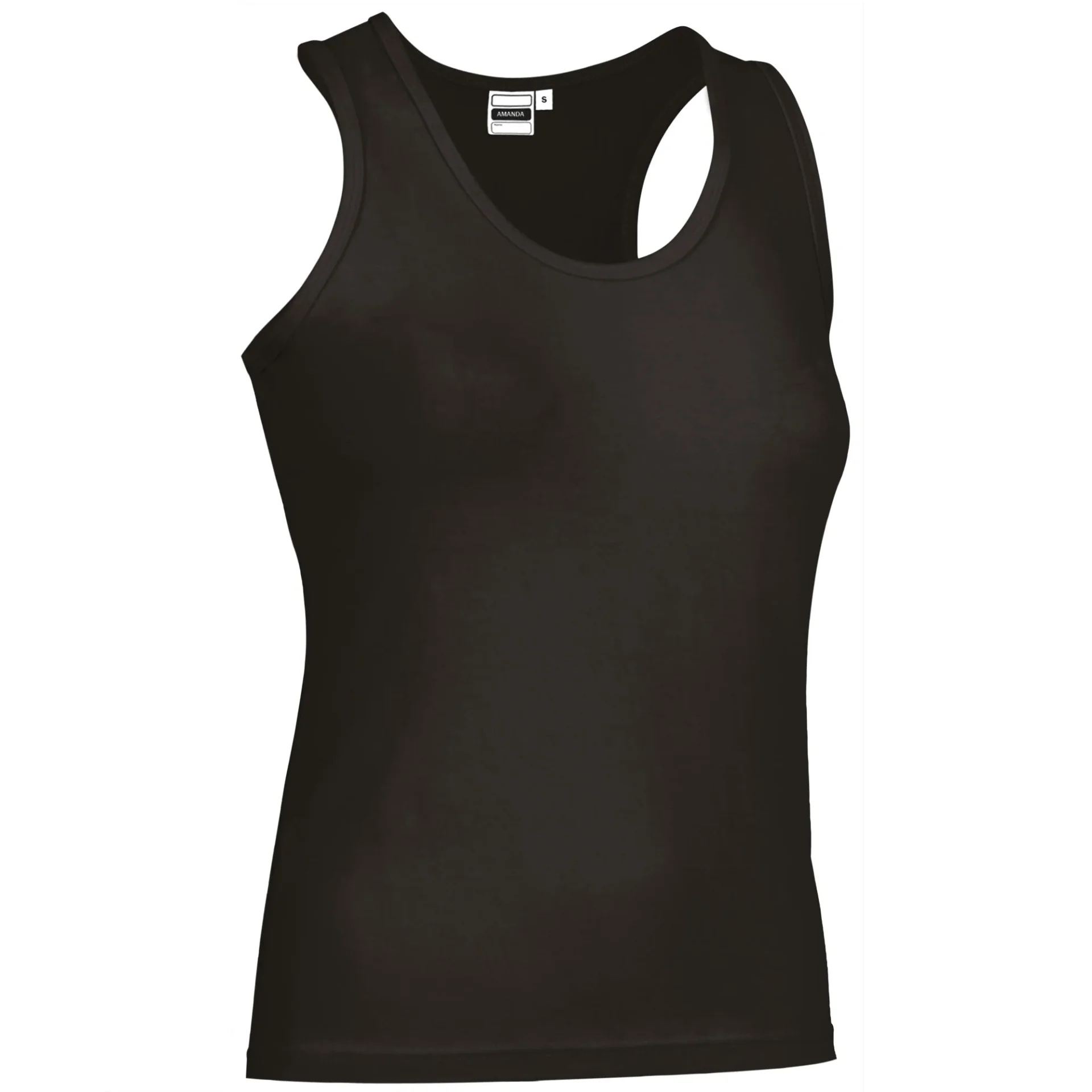 Maiou Damă AMANDA Bumbac 95%/ Elastan 5% 190g | Fit Cambrat Casual Negru