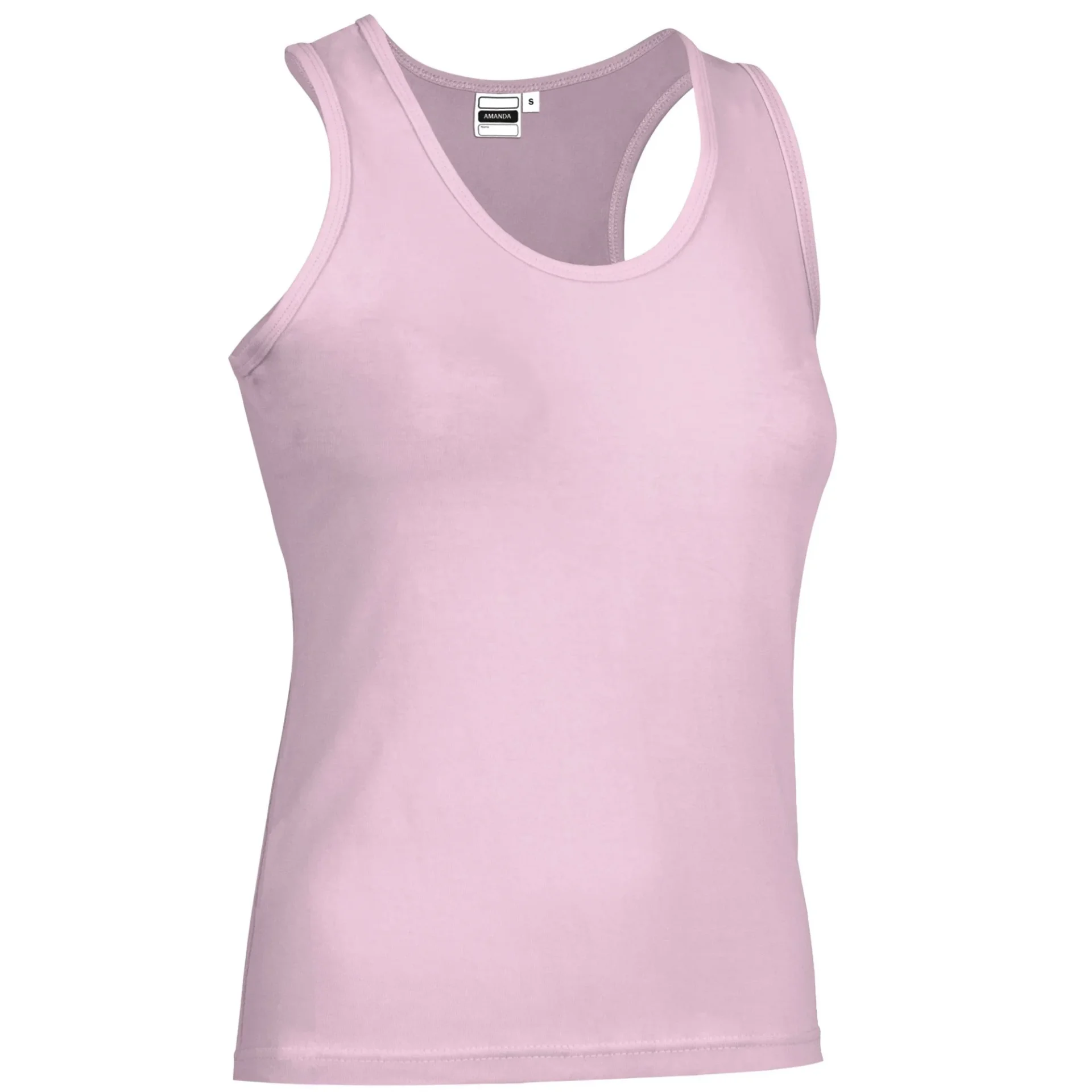 Maiou Damă AMANDA Bumbac 95%/ Elastan 5% 190g | Fit Cambrat Casual  Roz deschis