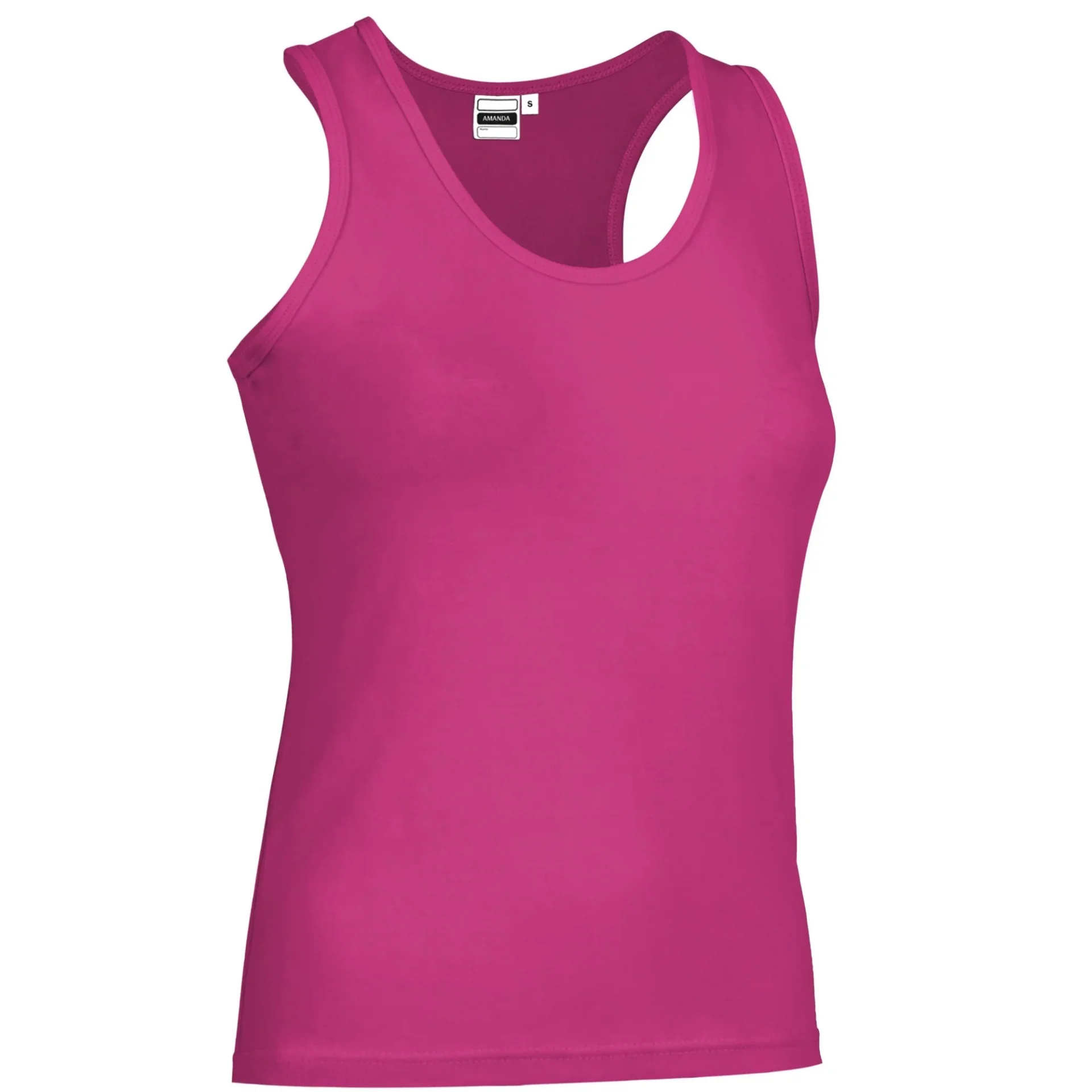 Maiou Damă AMANDA Bumbac 95%/ Elastan 5% 190g | Fit Cambrat Casual Roz magenta