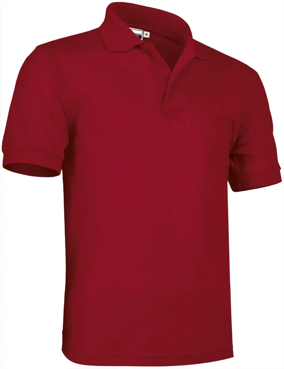 Tricou Polo HAWK | Premium Oeko-Tex 100% Bumbac 220g Buzunar, Rosu loto