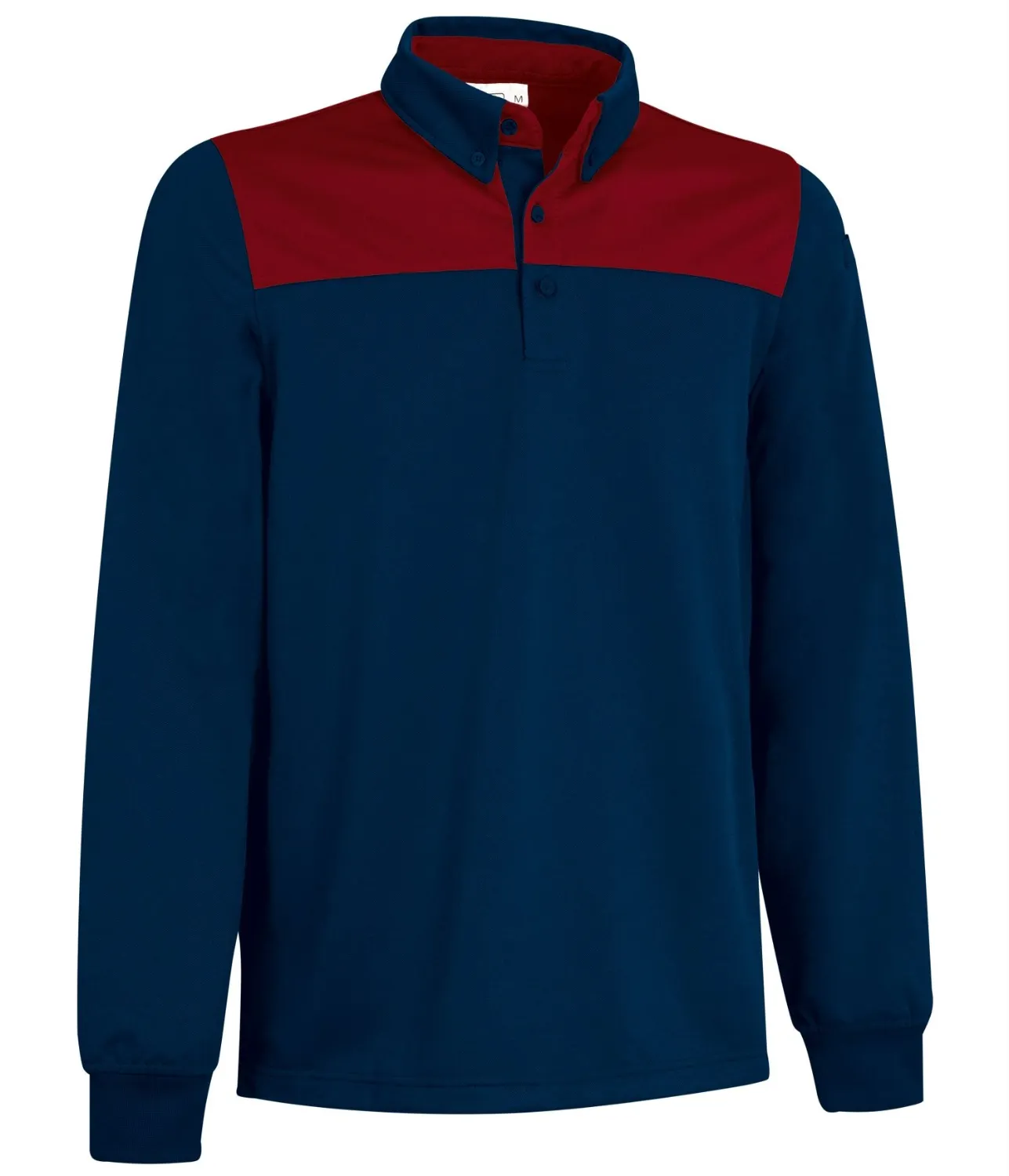 HURRICANE Tricou polo tehnic cu efect termic Bleumarin-Rosu lotus