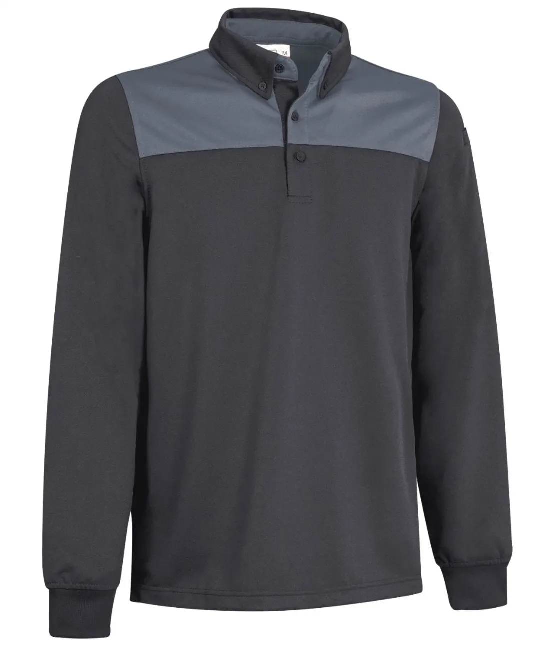 HURRICANE Tricou polo tehnic cu efect termic Gri inchis-Gri deschis