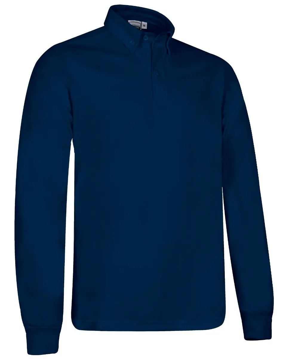 KRITAN Tricou polo tehnic mânecă lungă, cu efect termic Bleumarin