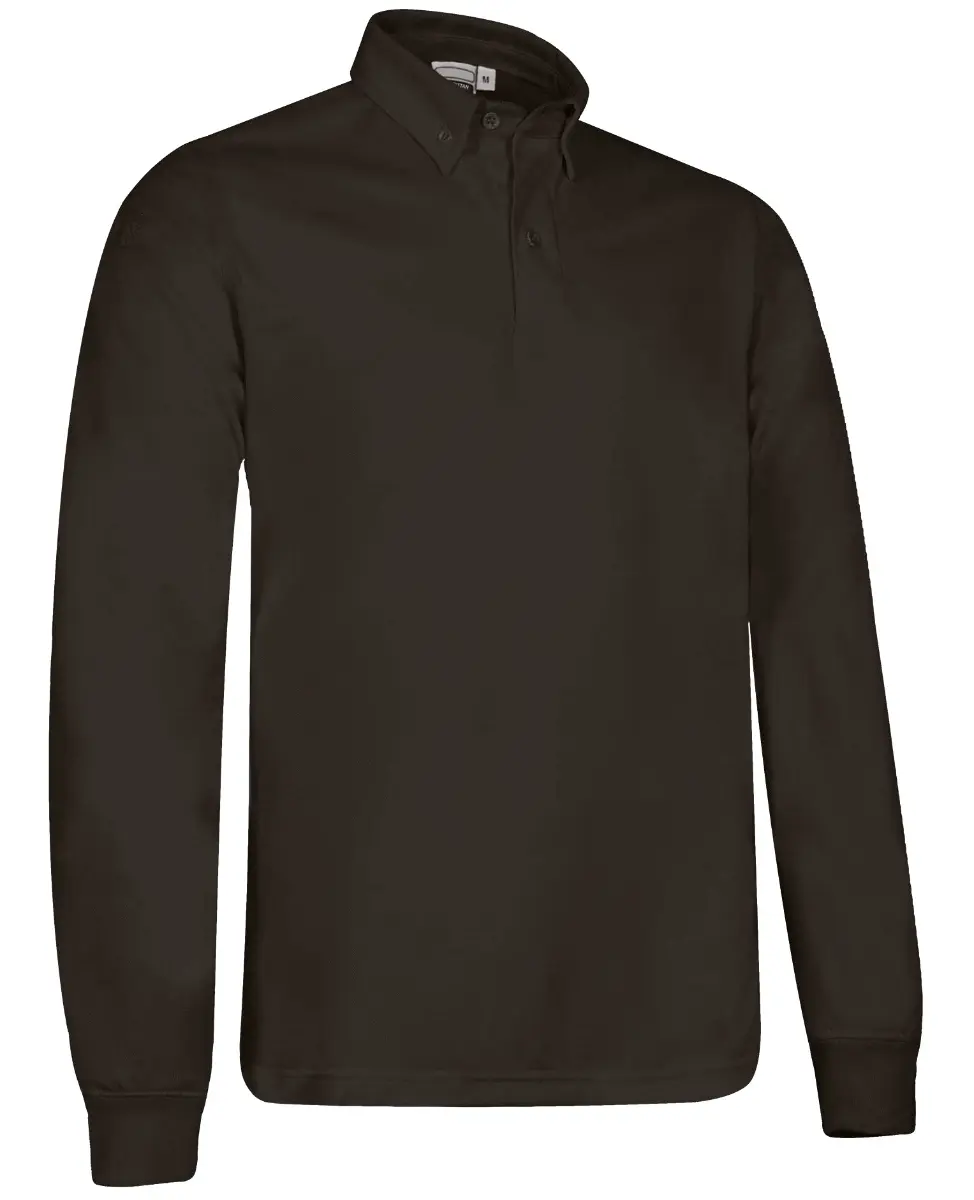 KRITAN Tricou polo tehnic mânecă lungă, cu efect termic Negru