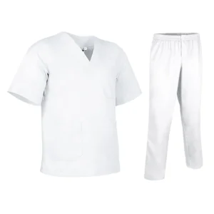 linxel costum medical bluza pantaloni alb
