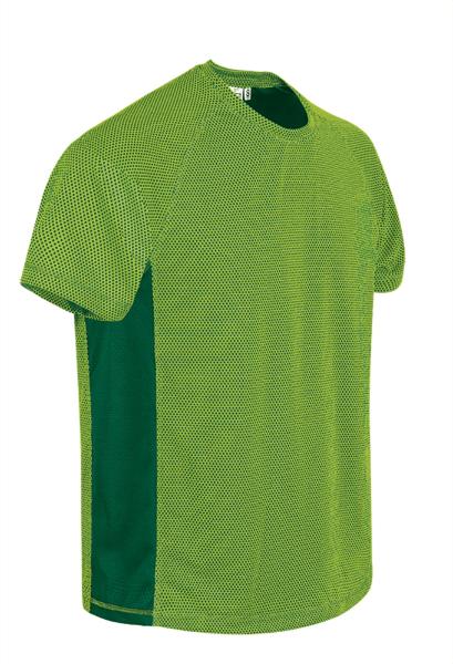 MARATHONER Tricou bicolor 100%pe,150gr/mp Verde fluorescent-Verde kelly