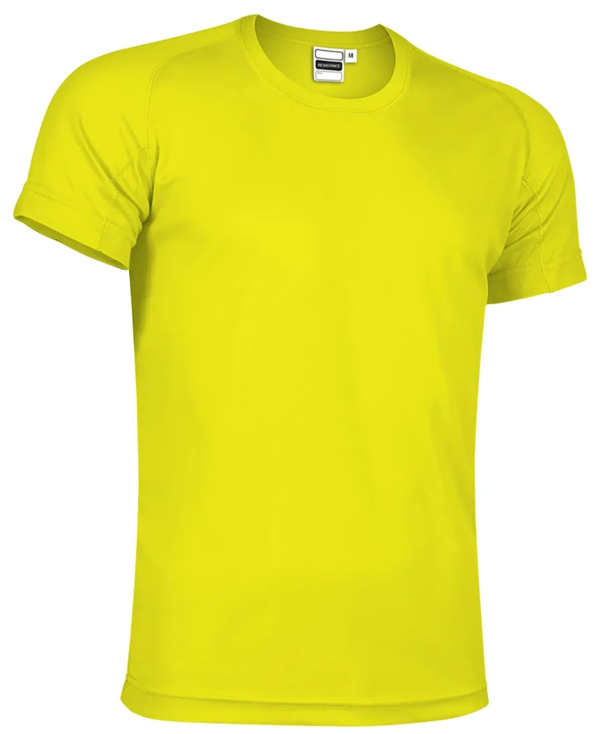 RESISTANCE Copii Tricou tehnic 100%Pe 145gr/mp Galben fluorescent