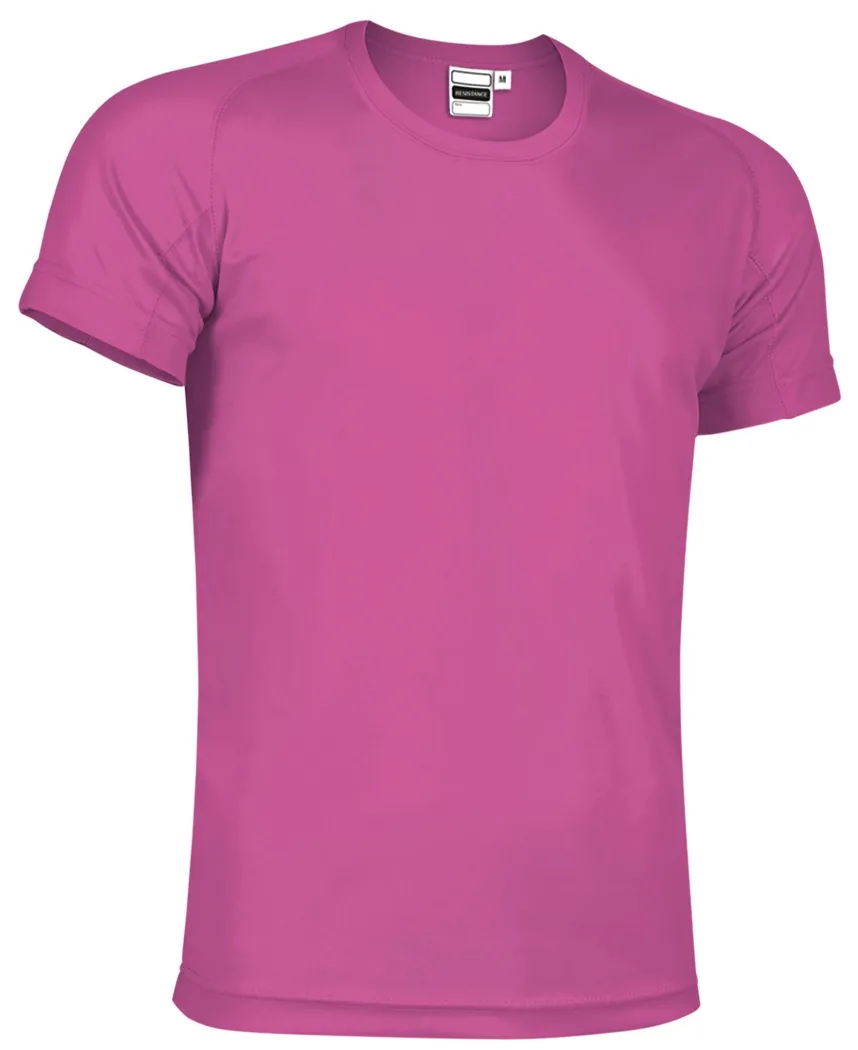 RESISTANCE Copii Tricou tehnic 100%Pe 145gr/mp Roz fluorescent