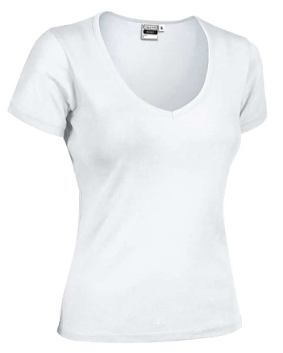 ROXY Tricou dama V-neck 50%bbc, 50%pe, 200 gr/mp Alb