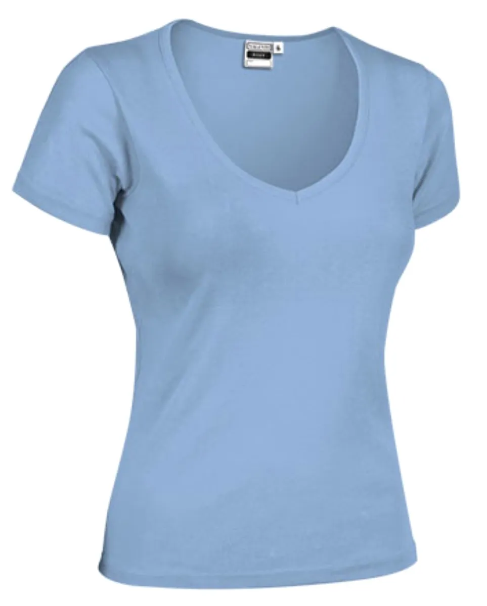 ROXY Tricou dama V-neck 50%bbc, 50%pe, 200 gr/mp Bleu