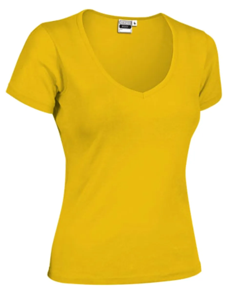 ROXY Tricou dama V-neck 50%bbc, 50%pe, 200 gr/mp Galben