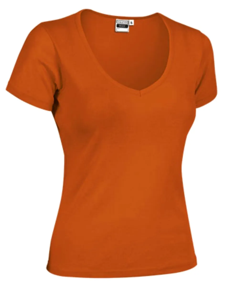 ROXY Tricou dama V-neck 50%bbc, 50%pe, 200 gr/mp Portocaliu party