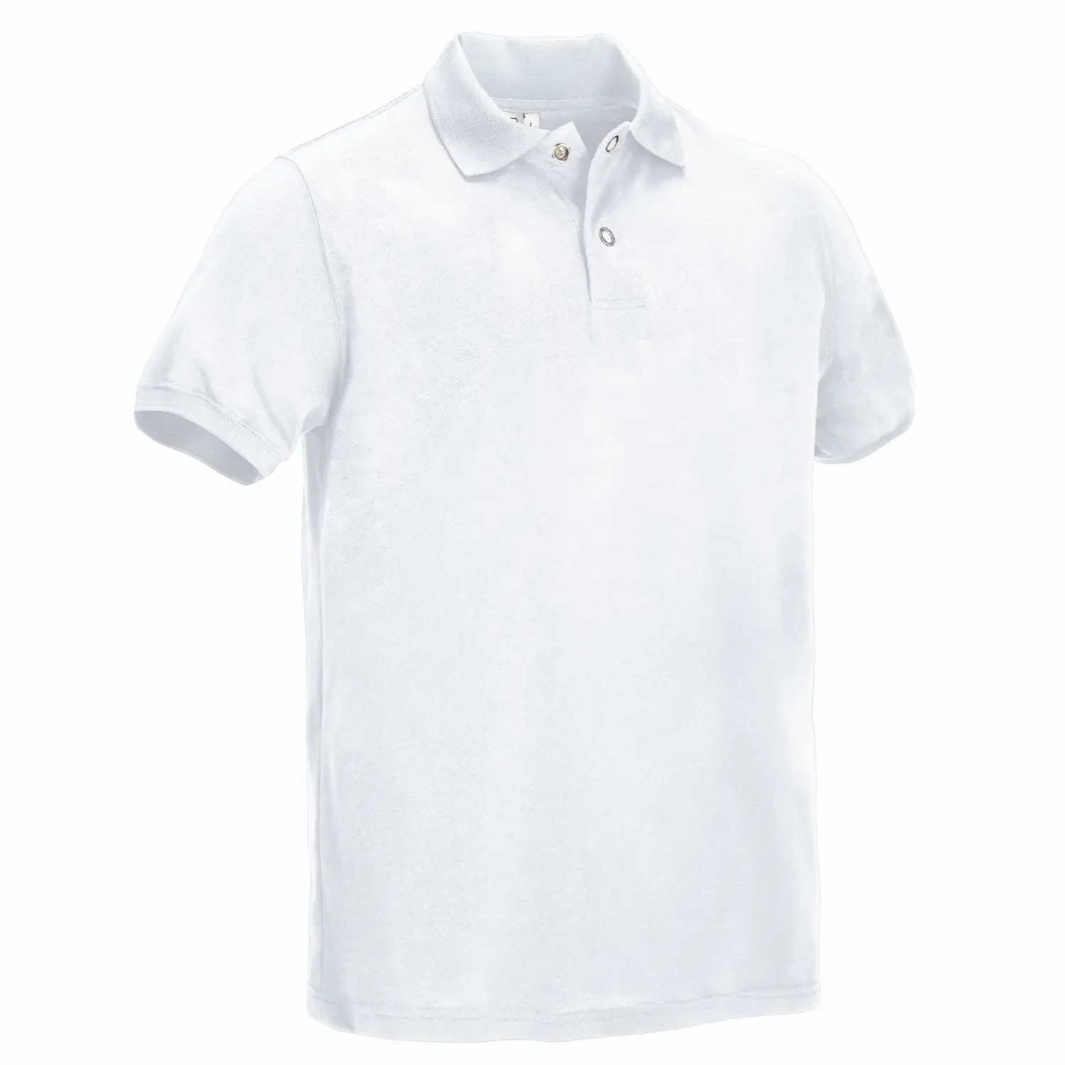 tricou polo tamesis unisex bumbac 50% pe 50% 220g inchidere cu capse, maneca scurta alb