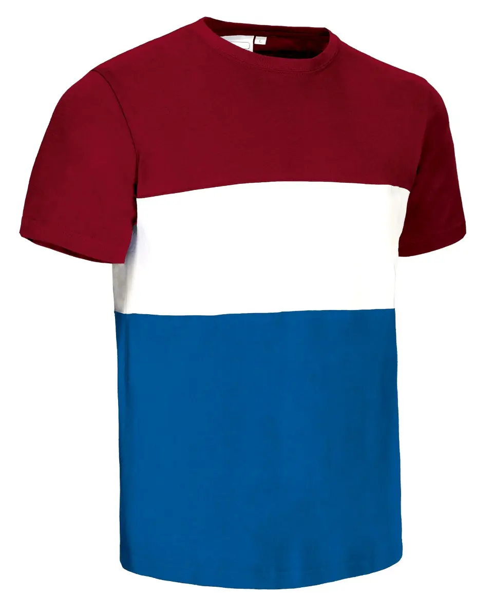 VARISITY Tricou design tricolor 100% bbc, 160 gr/mp Rosu-Alb-Albastru