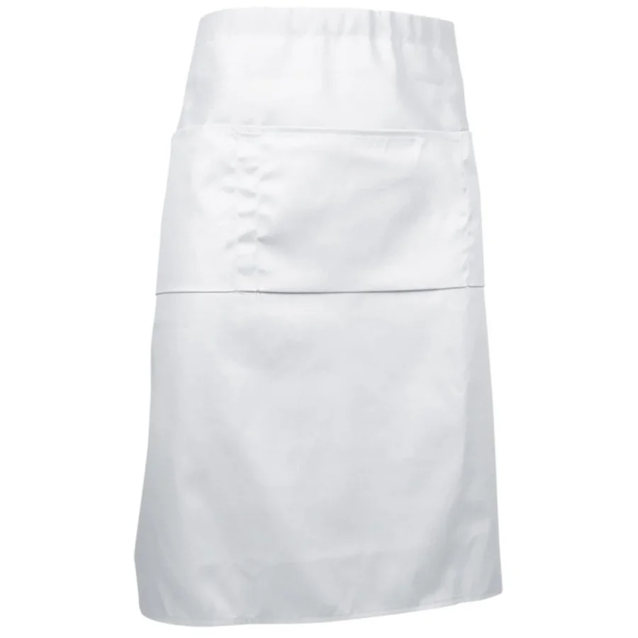 Șorț lung multi-buzunare CABERNET țesătură de bumbac/pe twill Alb
