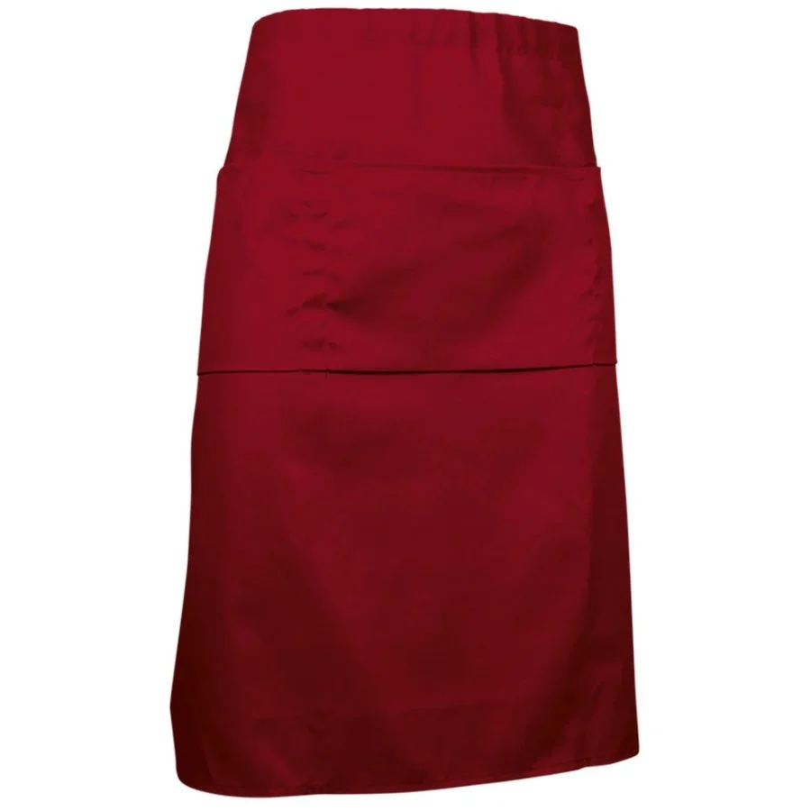 Șorț lung multi-buzunare CABERNET țesătură de bumbac/pe twill Rosu loto