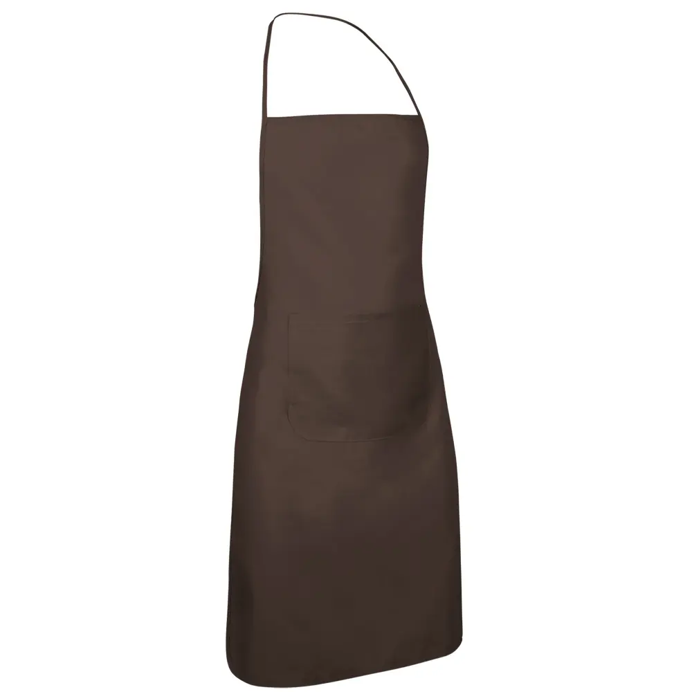 CHEF Șorț bucătărie cu pieptar Maro nuca