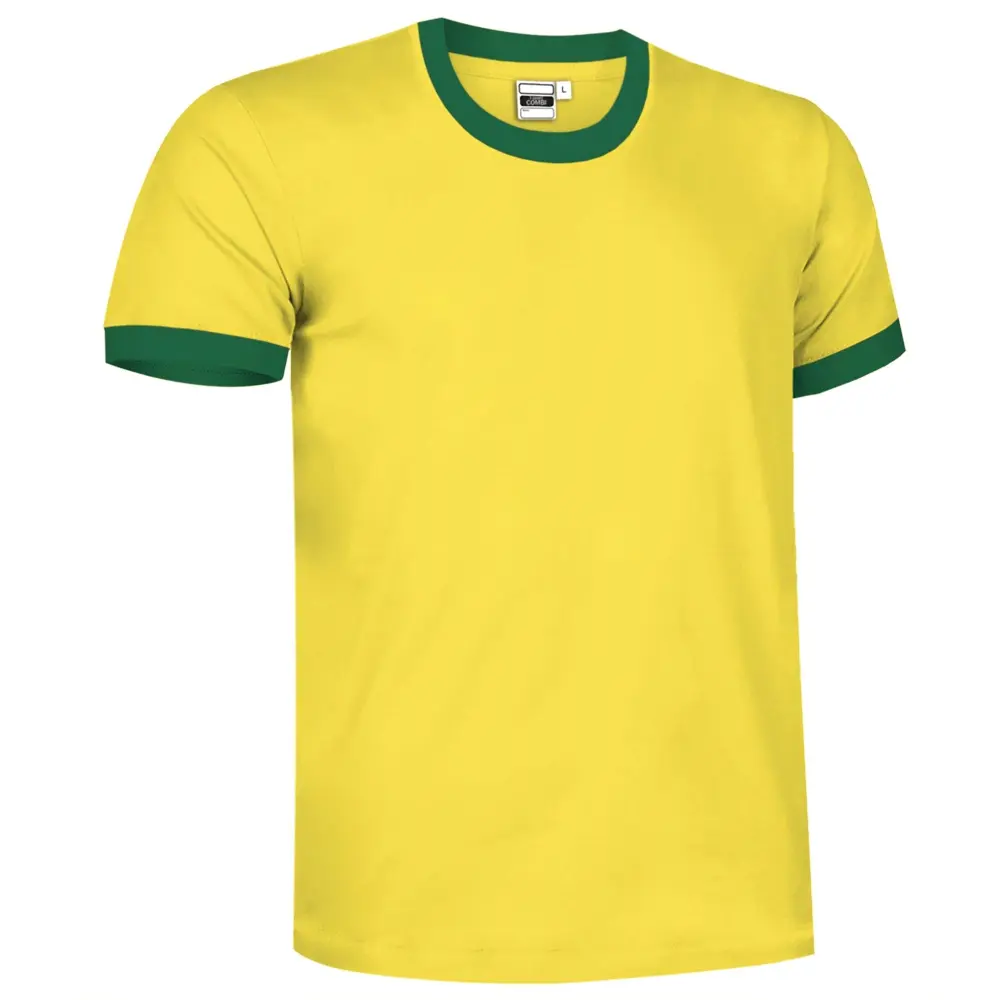 COMBI Tricou de mânecă scurtă și design bicolor Galben lemon-Verde kelly