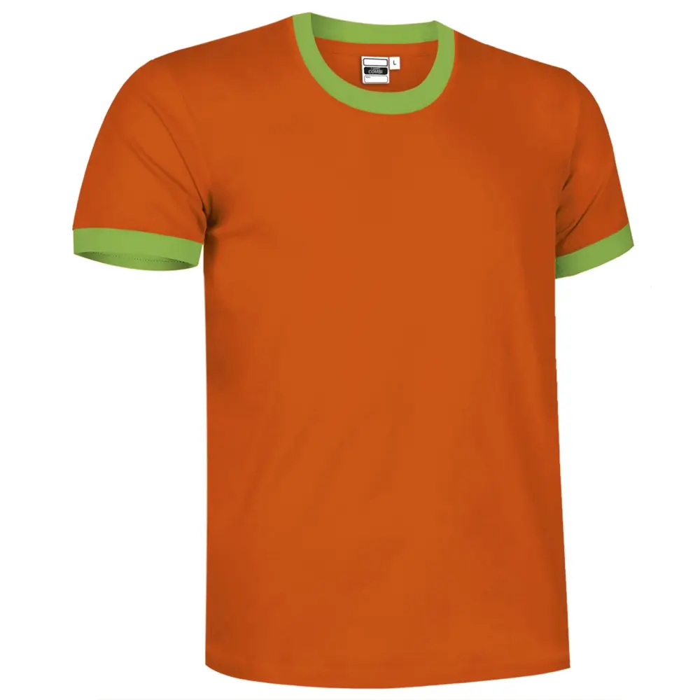 COMBI Tricou de mânecă scurtă și design bicolor Portocaliu party-Verde mar