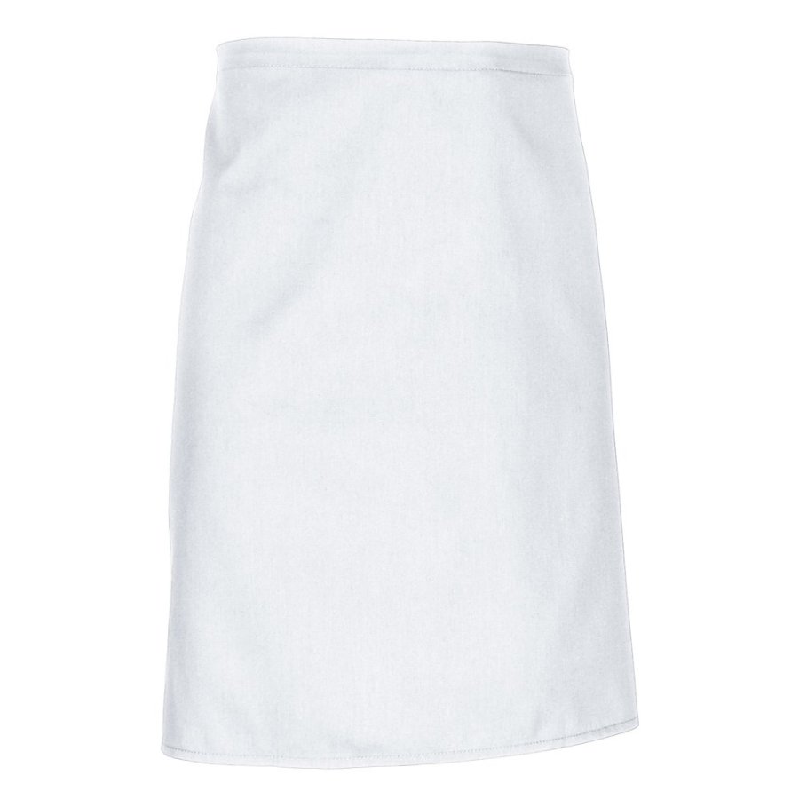 Șorț scurt fără buzunare MERLOT | bumbac twill si poliester Alb