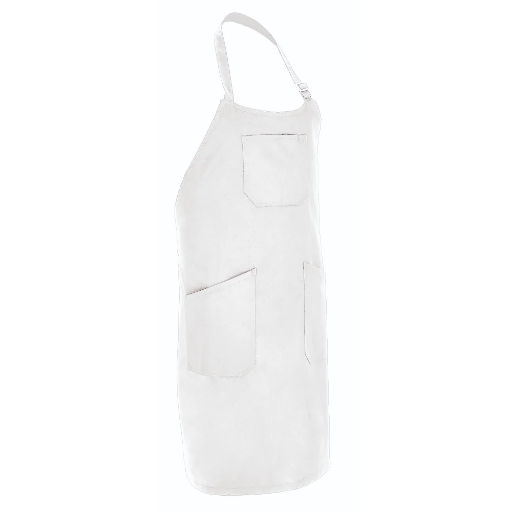 PARMENTIER Șorț cu pieptar multi-buzunare Alb