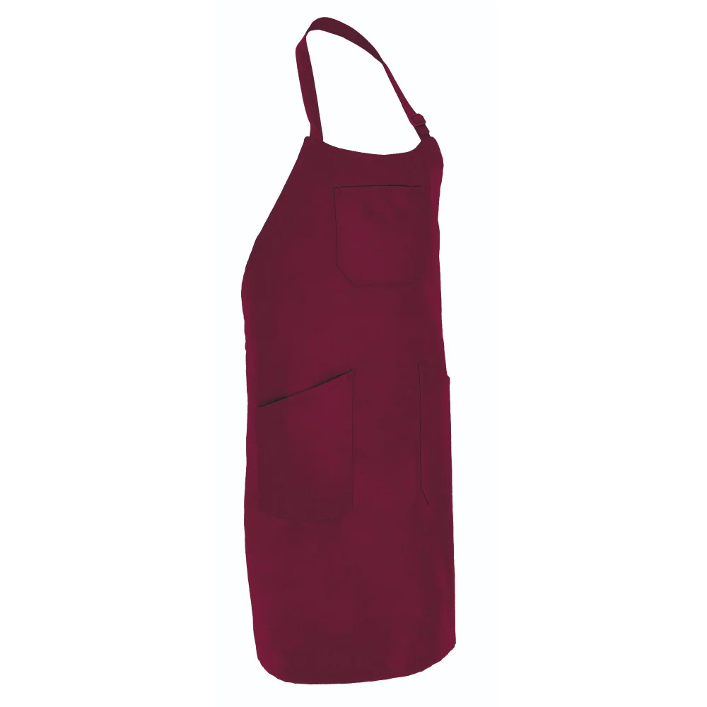 PARMENTIER Șorț cu pieptar multi-buzunare Grena mahon