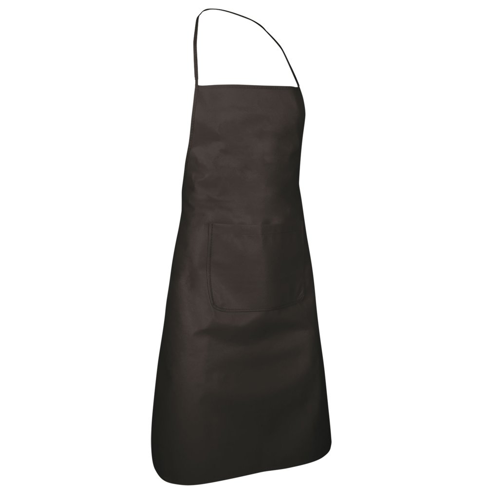 PEPPER Șorț cu pieptar și buzunar, din material nețesut Negru