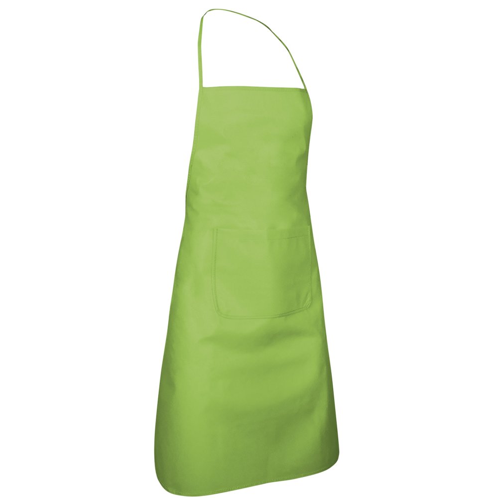 PEPPER Șorț cu pieptar și buzunar, din material nețesut Verde mar