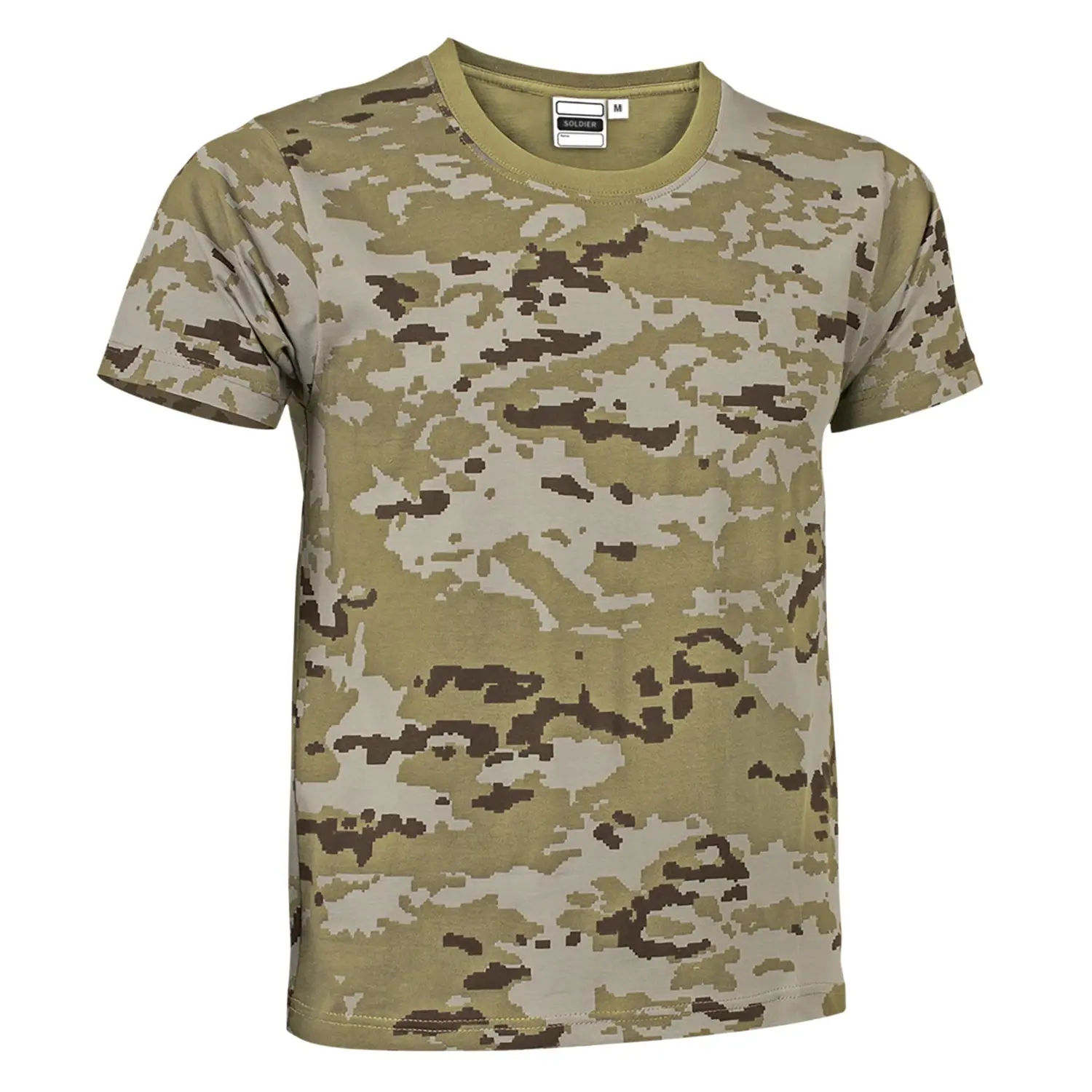 Tricou mânecă scurtă cu design de camuflaj SOLDIER Arid pixelat