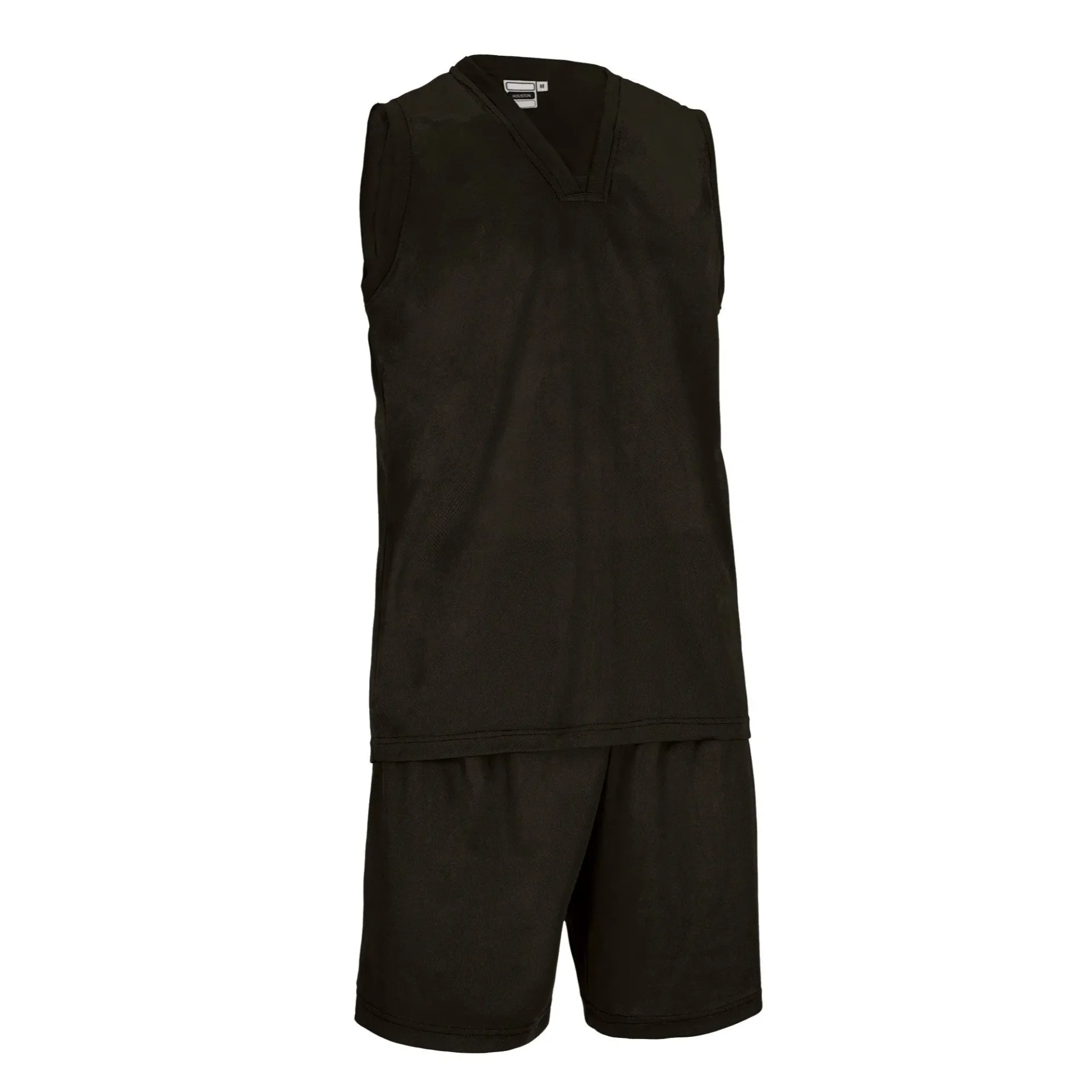 HOUSTON Echipament sportiv Set maiou cu decolteu în V și pantaloni scurți sport Negru