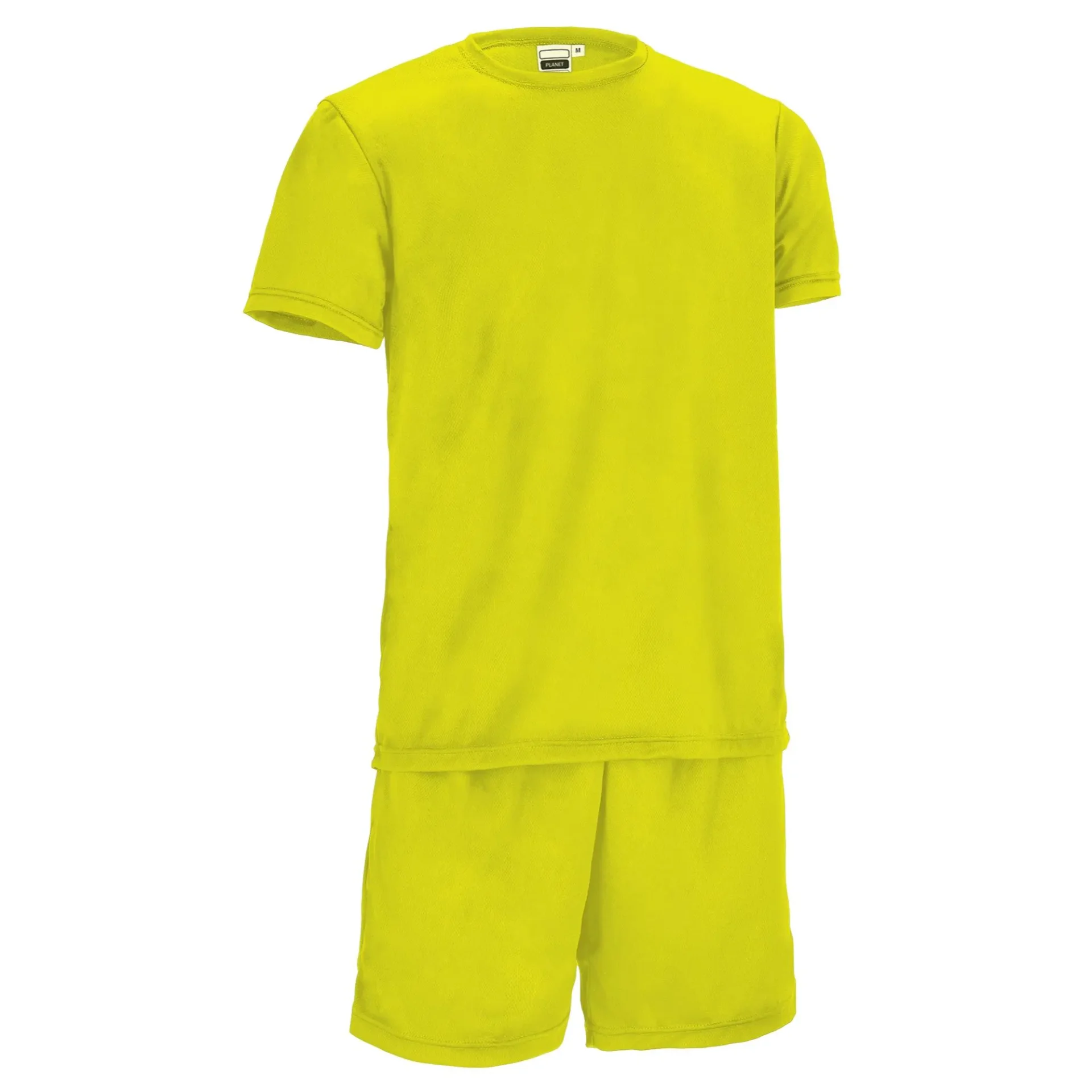 PLANET Echipament sportiv Set tricou și pantaloni scurți sport Galben fluorescent