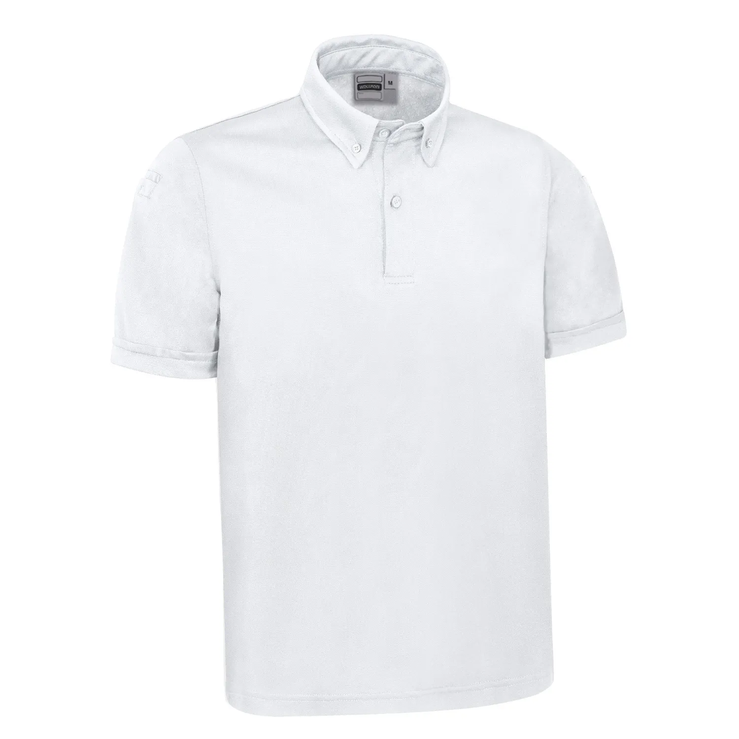 WISCONSIN Tricou polo tehnic de mânecă scurtă Alb