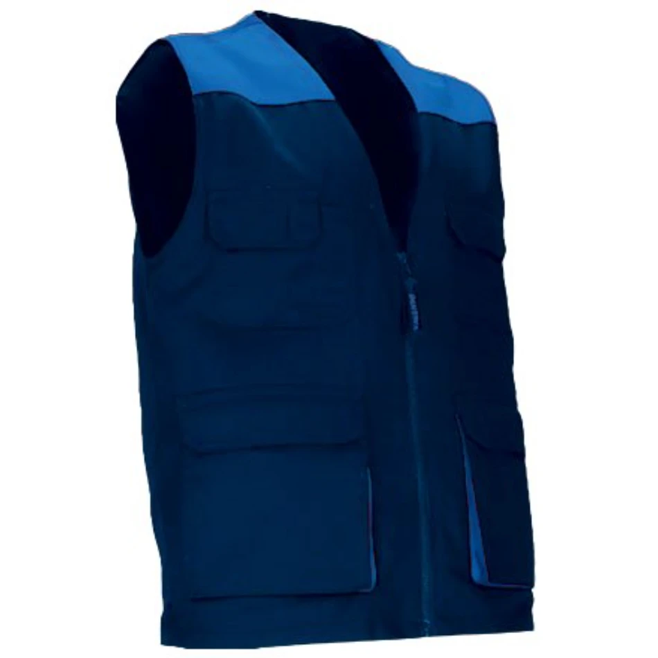 Vestă Lucru THUNDER Multi-buzunare | Bicolor | Twill 200g/mp Bleumarin orion-Albastru royal
