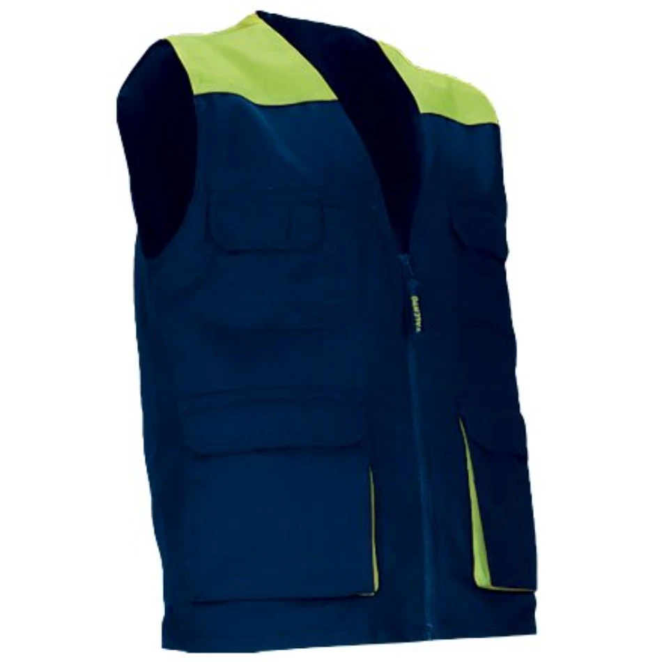 Vestă Lucru THUNDER Multi-buzunare | Bicolor | Twill 200g/mp Bleumarin orion-Verde mar
