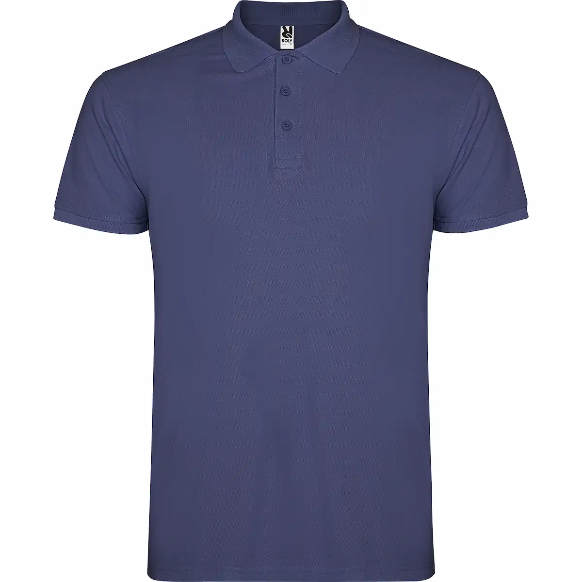 star tricou polo roly, bumbac 100%, 200gr/mp, cu mânecă scurtă, albastru denim