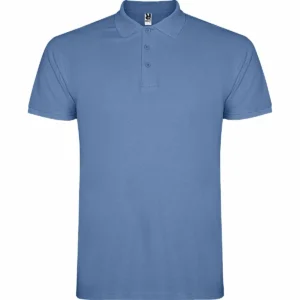 star tricou polo roly, bumbac 100%, 200gr/mp, cu mânecă scurtă, albastru riviera