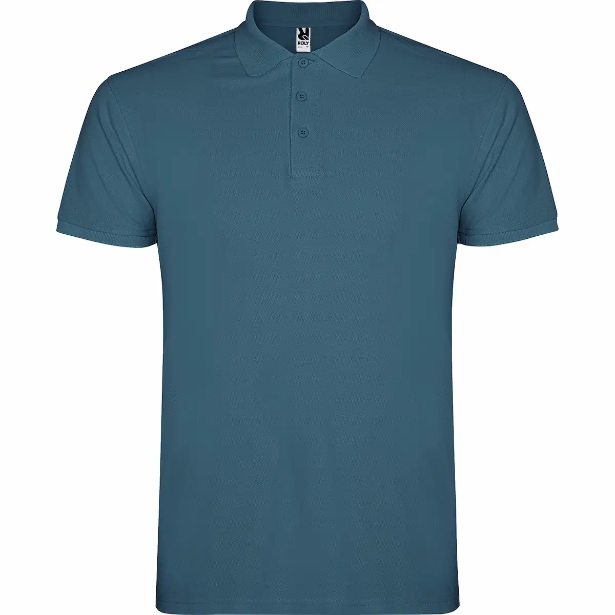 star tricou polo roly, bumbac 100%, 200gr/mp, cu mânecă scurtă, albastru calm