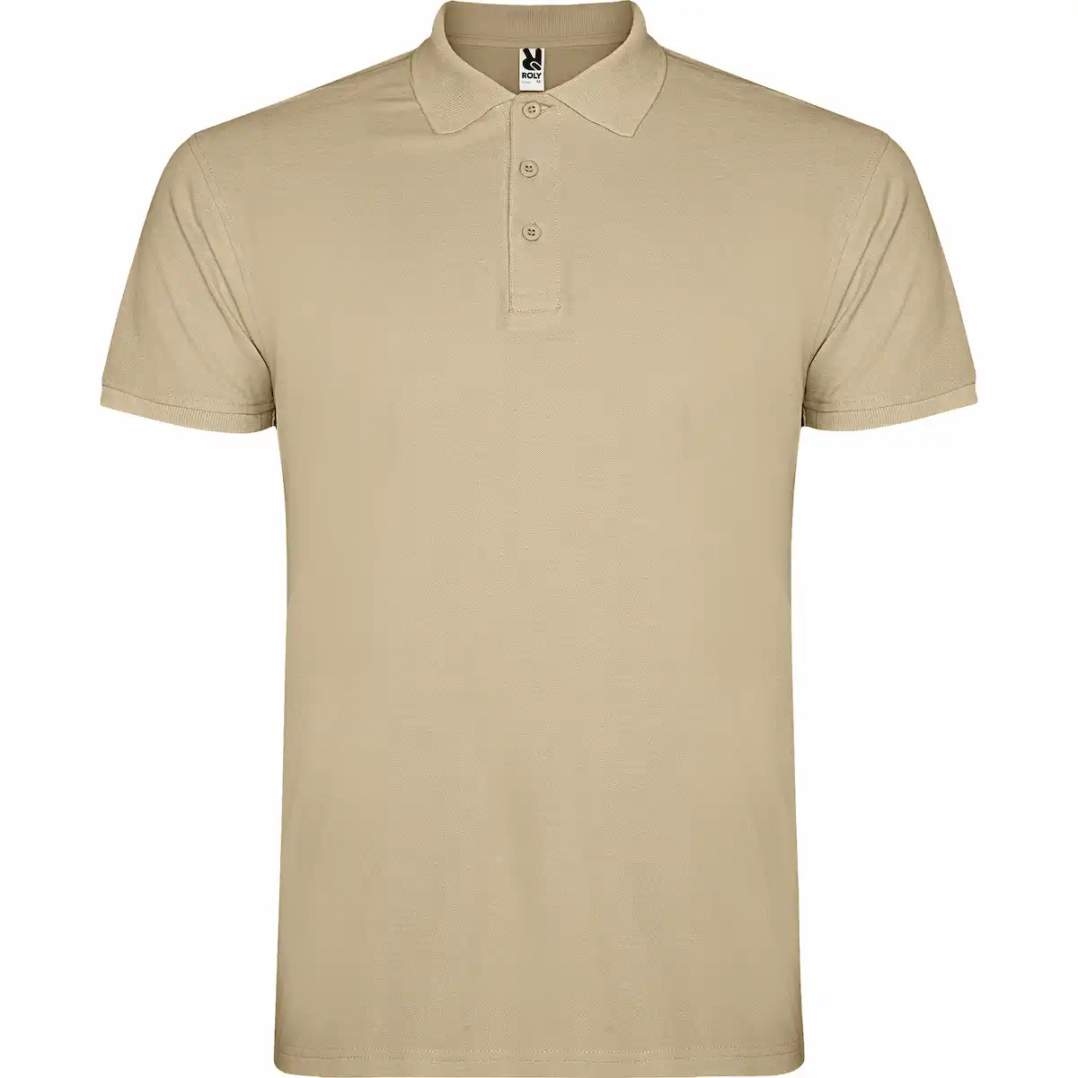 tricou polo star | 100% bumbac 200 g/m² | standard oeko tex si ce, bej nisip