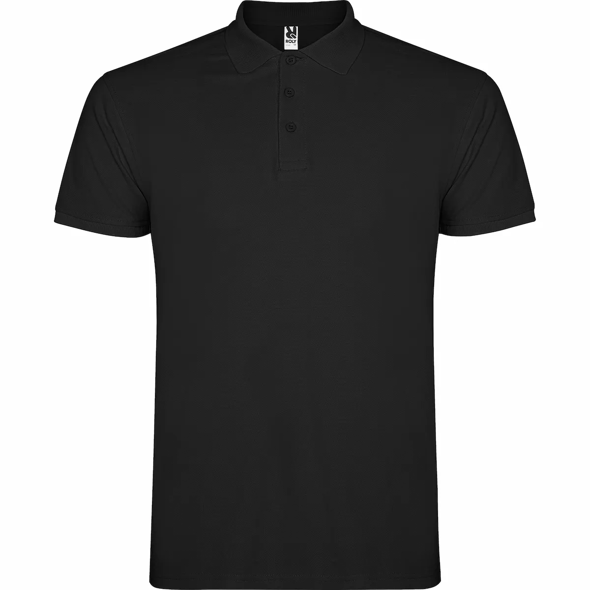 star tricou polo roly, bumbac 100%, 200gr/mp, cu mânecă scurtă, negru