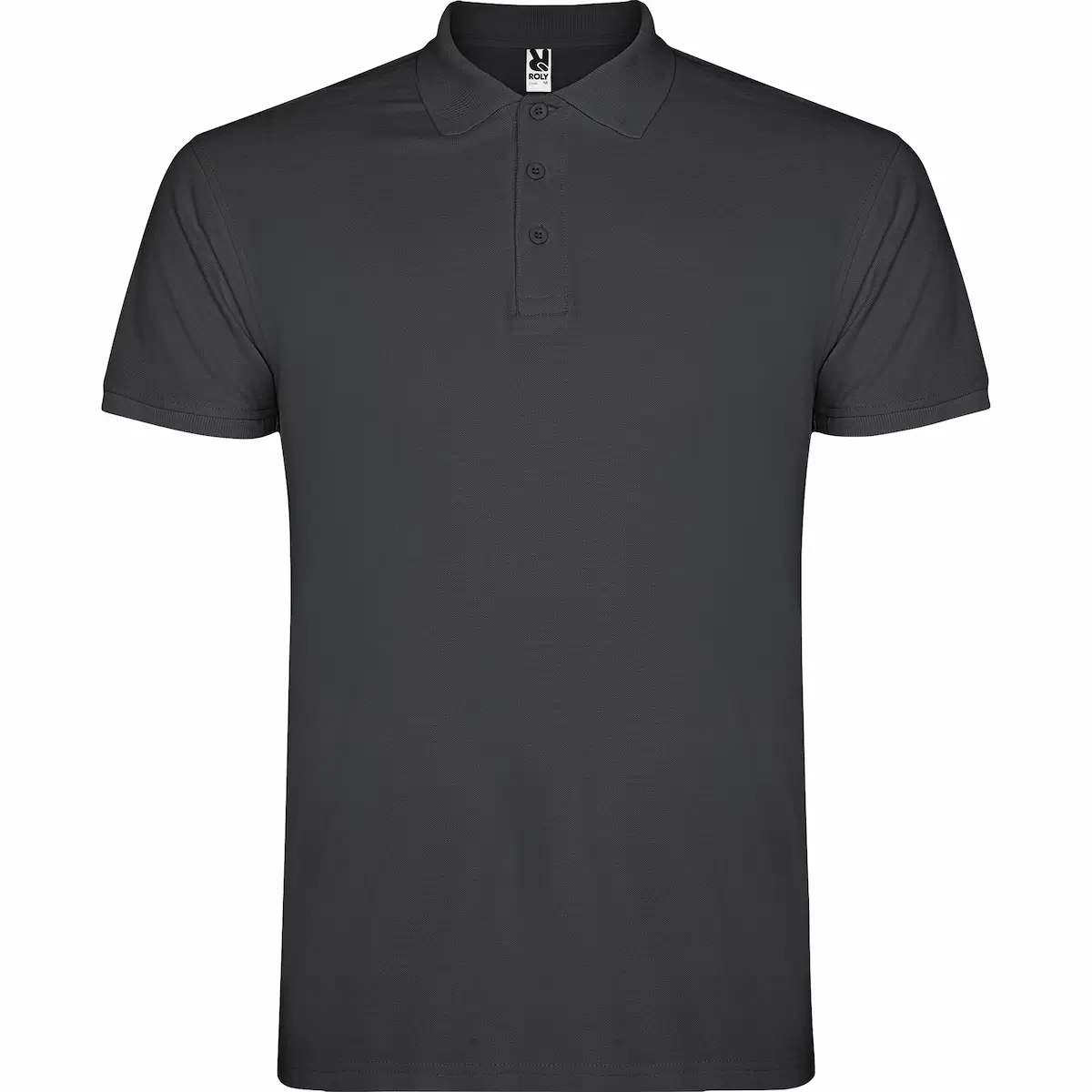 star tricou polo roly, bumbac 100%, 200gr/mp, cu mânecă scurtă, gri inchis plumb